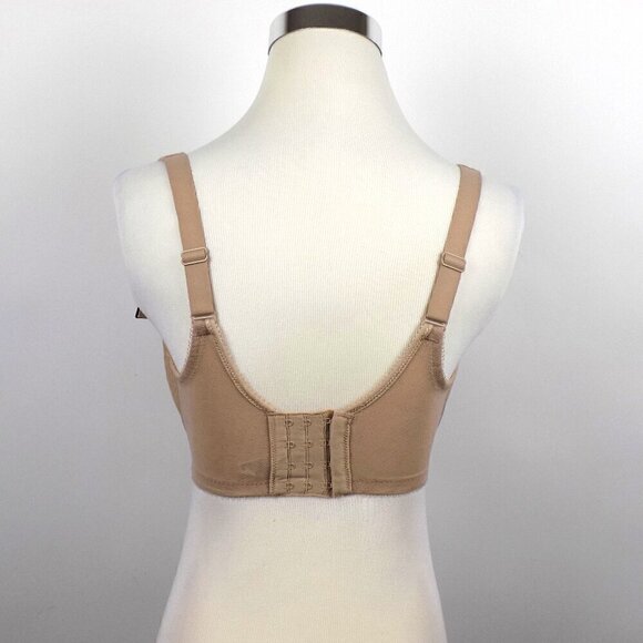 Wacoal Contour Bra Size 32G Underwire Tan Lace Trim Pin Dot - Picture 2 of 6